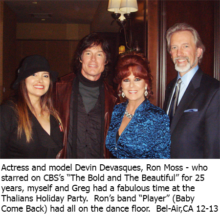 Us with Ron Moss and Devin at Thalians Holiday Party